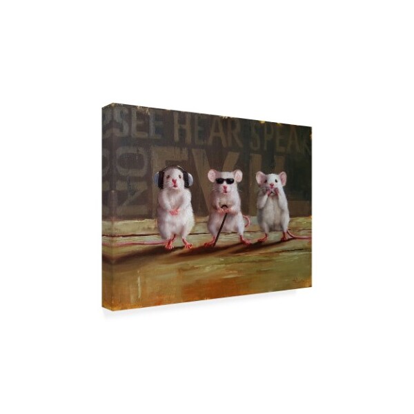 Lucia Heffernan 'Three Wise Mice' Canvas Art,24x32